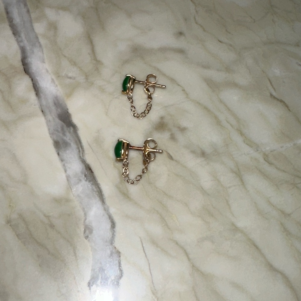 Jade stud earrings